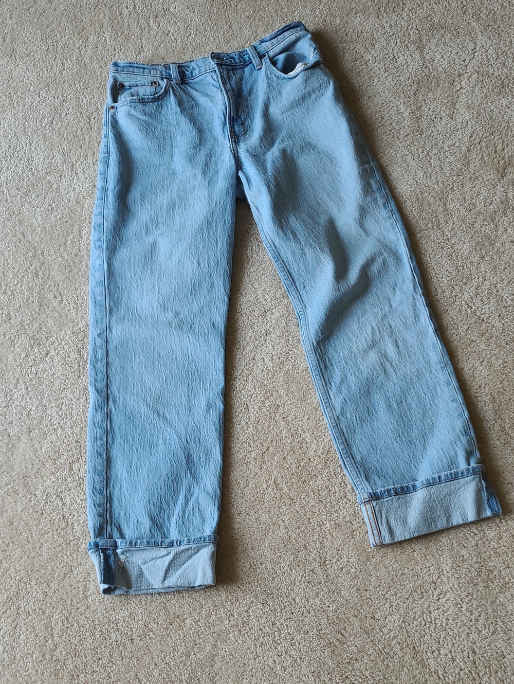 Abercrombie & Fitch The 90's Straight Light Blue Jeans